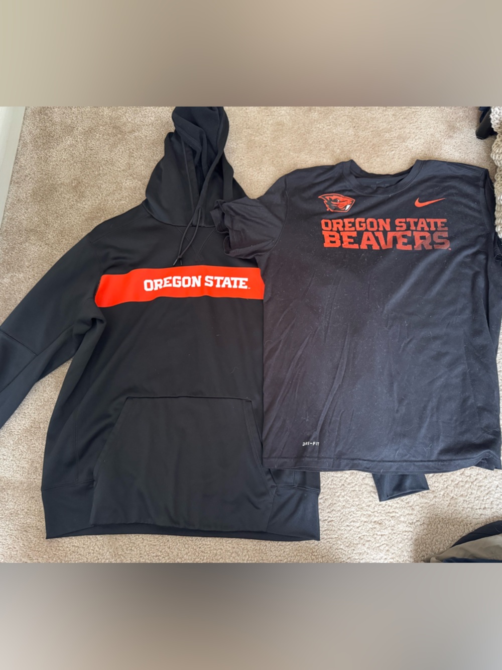 Nike Oregon State Beavers Black Hoodie and Tee Set